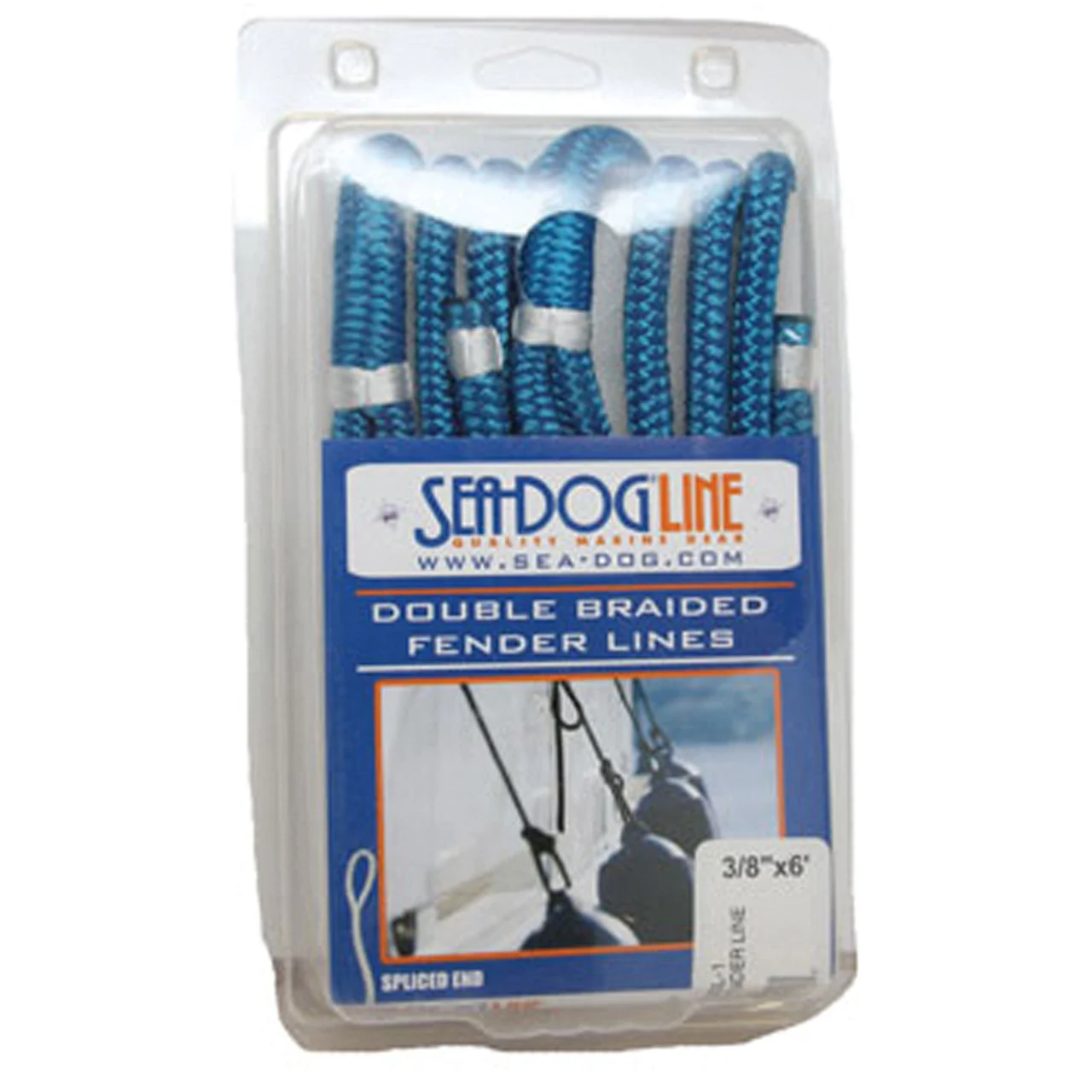 Sea-Dog 302106006WH-1 Double Braided Fender Line - 1/4" x 6', White - 302106006WH-1
