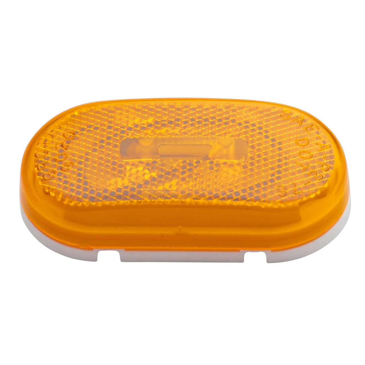 Grote 45933 Two-bulb Oval Pigtail-type Clearance Marker Light With Built-in Reflector - Amber - 45933