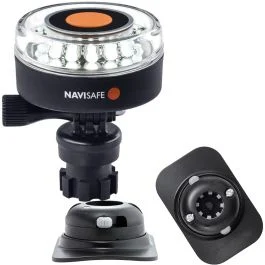 Navisafe Navilight 360 Degree 2nm White W/Navimount Base & Rib Mount - Black