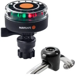 Navisafe Navilight 2nm Tricolor W/Navimount Base & Rail Mount - Black