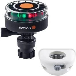 Navisafe Navilight 2nm Tricolor W/Navimount Base & Vertical Mount - White
