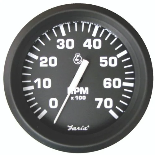 Faria 32805 Euro Tachometer (7000 RPM) - 4", Black - 32805