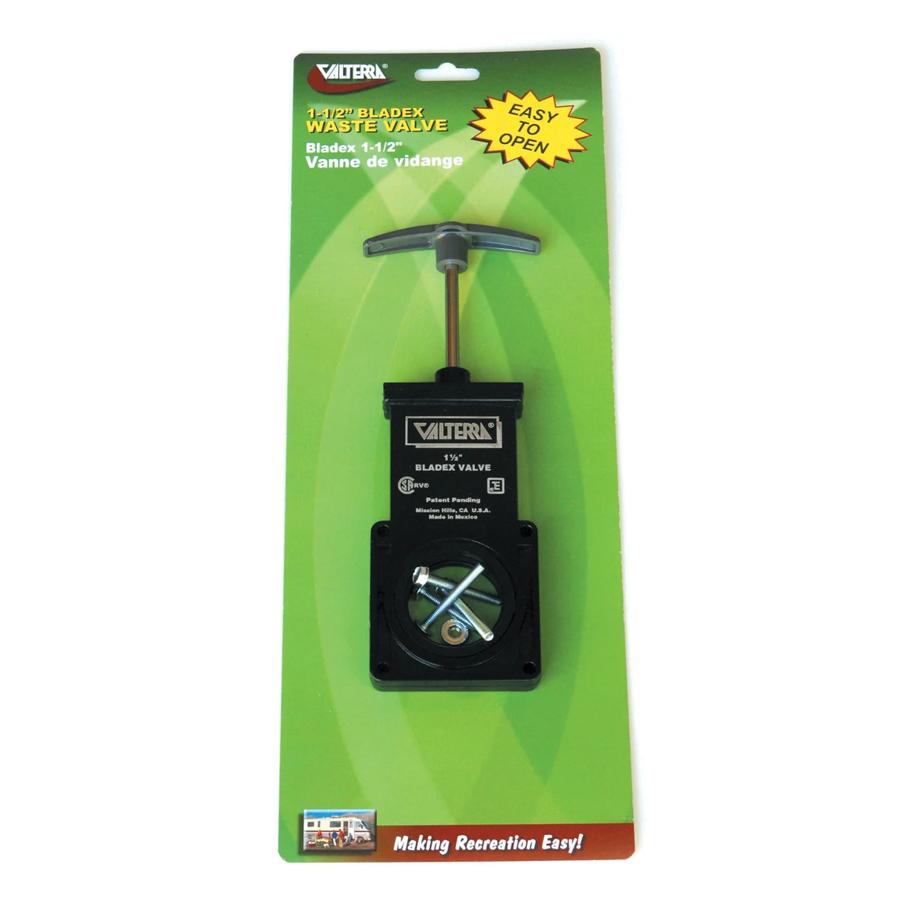 Valterra T1001VP Bladex Waste Valve with Plastic Handle - 1-1/2" - T1001VP