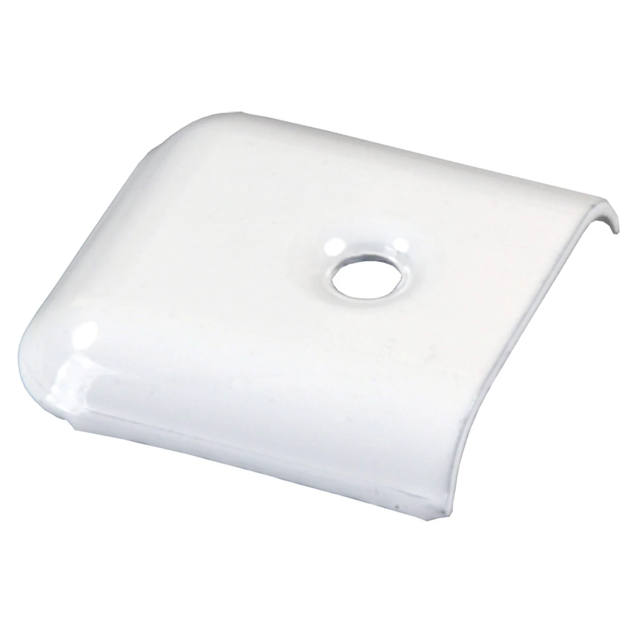 JR Products 49655 Metal Vinyl End Cap, Pack of 4 - Polar White - 49655
