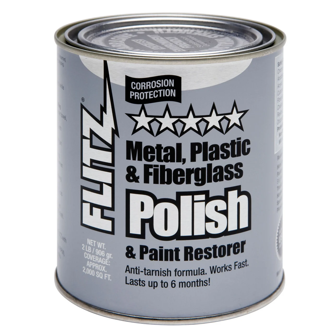 FLITZ CA03518-6 Metal, Plastic and Fiberglass Polish - 2 lb Can - CA03518-6