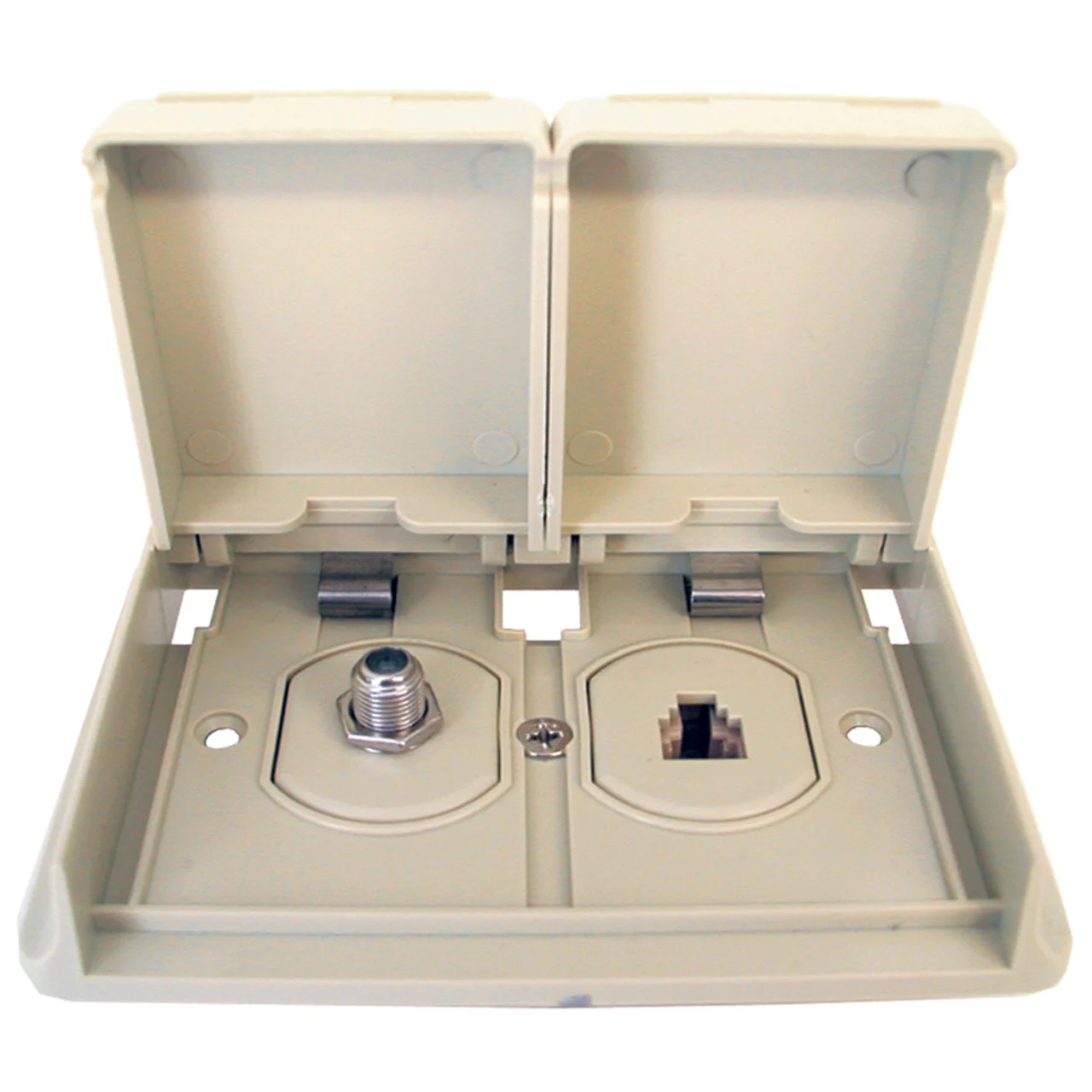Prime Products 08-6305 TV/Phone Exterior Receptacle - White - 1609107