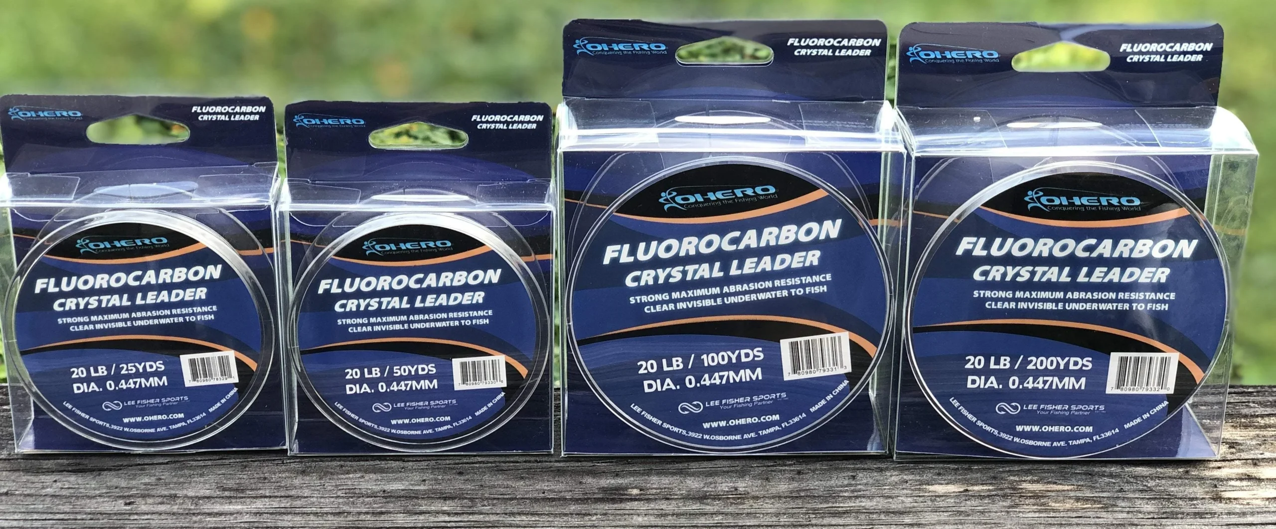 Ohero Fluorocarbon Crystal Leader-in 25 yds, 50 yds, 100 yds, 200 yds