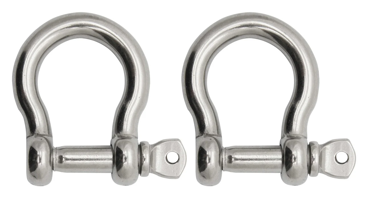Extreme Max 3006.8291.2 BoatTector Stainless Steel Bow Shackle - 5/16", 2-Pack - 3006.8291.2