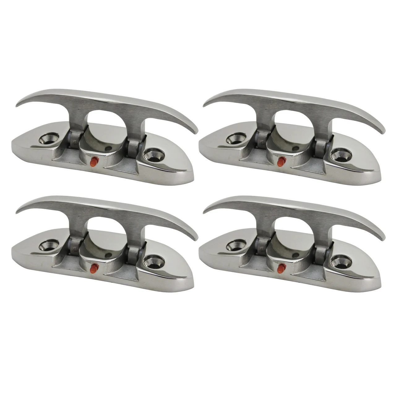 Extreme Max 3006.6631.4 Folding Stainless Steel Cleat - 4-1/2, Value 4-Pack - 3006.6631.4
