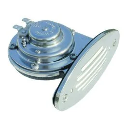Schmitt Marine Mini Stainless Steel Single Drop-In Horn W/Stainless Steel Grill - 12v High Pitch
