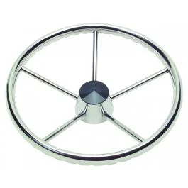 Schmitt Marine 170 Finger Grip Destroyer 5-Spoke 13.5" Stainless Steel Cap 3/4" Tapered Shaft W/Knob