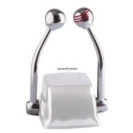 Schmitt Marine Standard Control Arm Set W/Red Throttle Knob & Plain Shift Knob - Includes Arms & Knobs Only