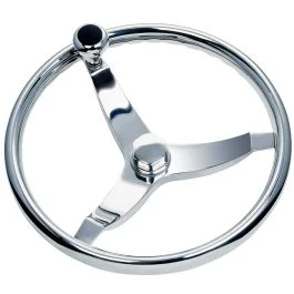 Schmitt Marine Vision Fx Model 714 - 13.5" Wheel W/Knob & Finger Grip - 3/4" Tapered Shaft W/Faux Nut - 1/2" & 3/4" Adapters