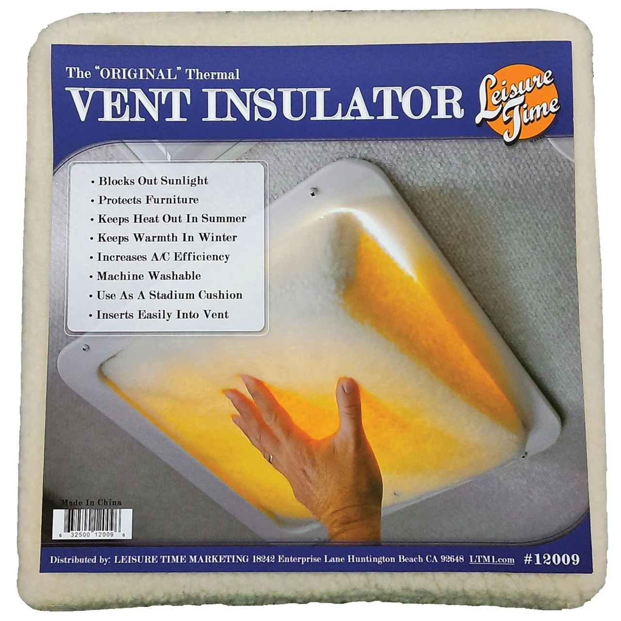 Leisure Time 12009 Vent Pillow - 14 in. x 14 in. x 3 in. - 12009