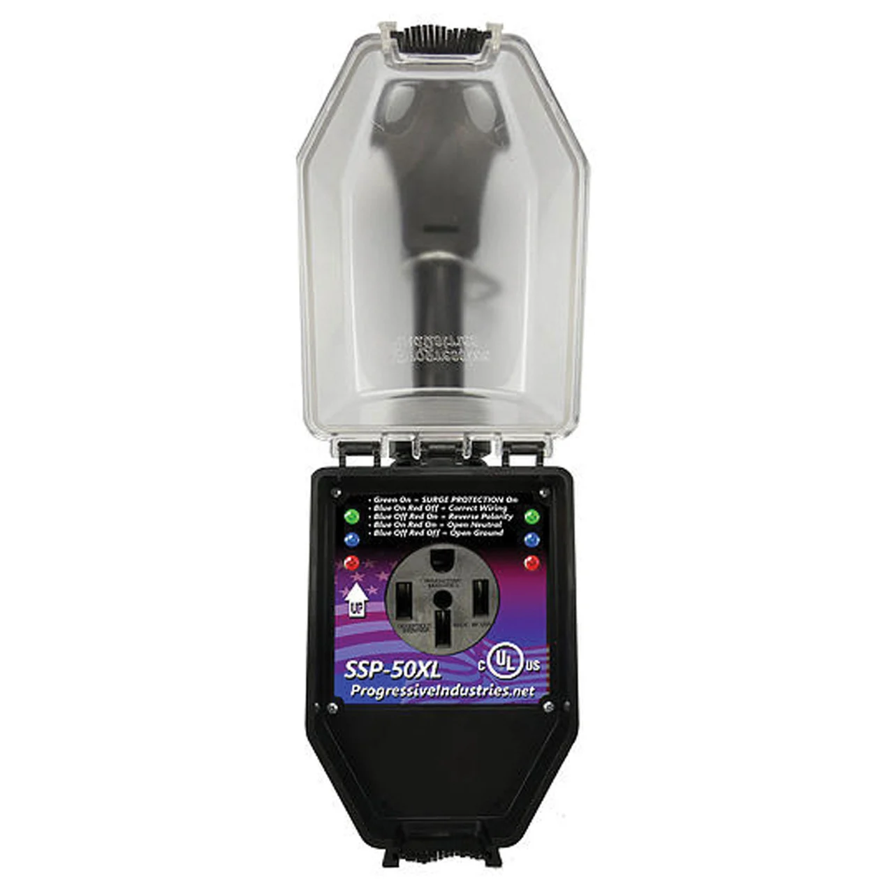 Progressive Industries SSP-50XL Portable RV Smart Surge Protector with Cover - 50 Amp - SSP-50XL