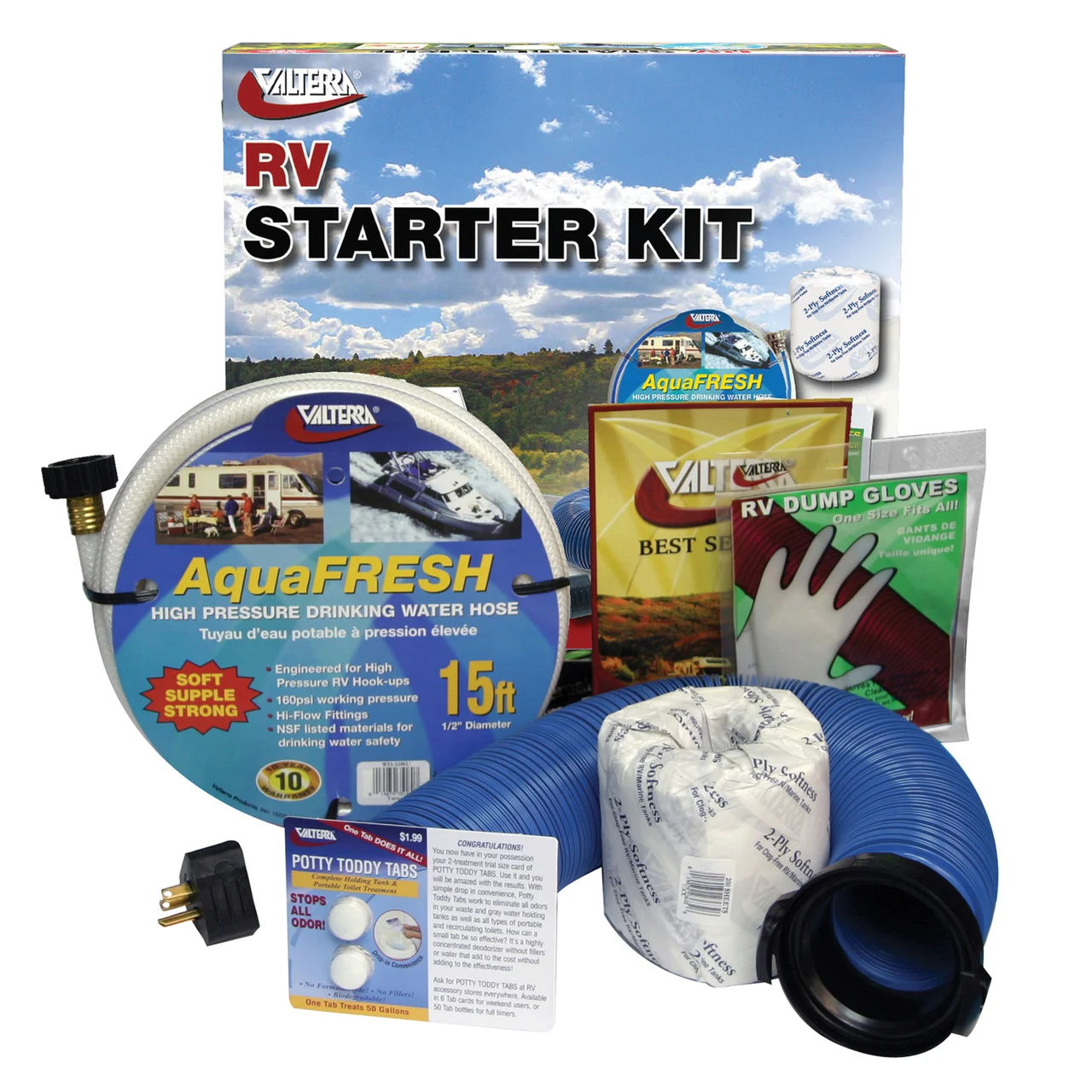 Valterra K88101 Basic RV Accessory Starter Kit with Potty Toddy - K88101