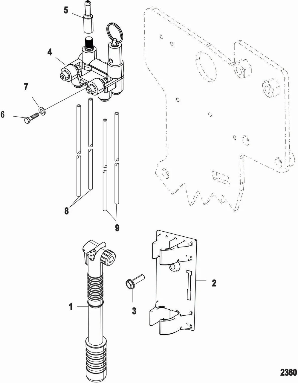 Quicksilver - Bracket-air Pump - Quicksilver (8634741) - 8634741