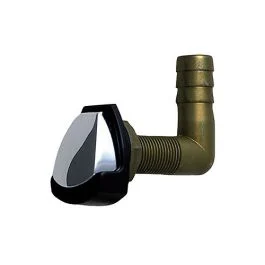 Perko Gas Tank Vent W/Swivel Elbow - Chrome/Black