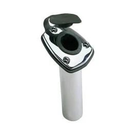 Perko Fishing Rod Holder - 65 Degree Angled Flush Mount - Chrome Plated Zinc