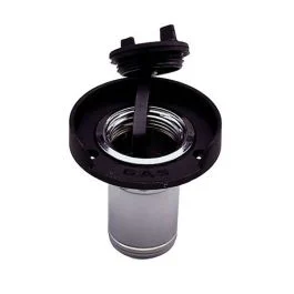 Perko Gas Fill F/1-1/2" Hose - Chrome Plated Zinc, Black Flange