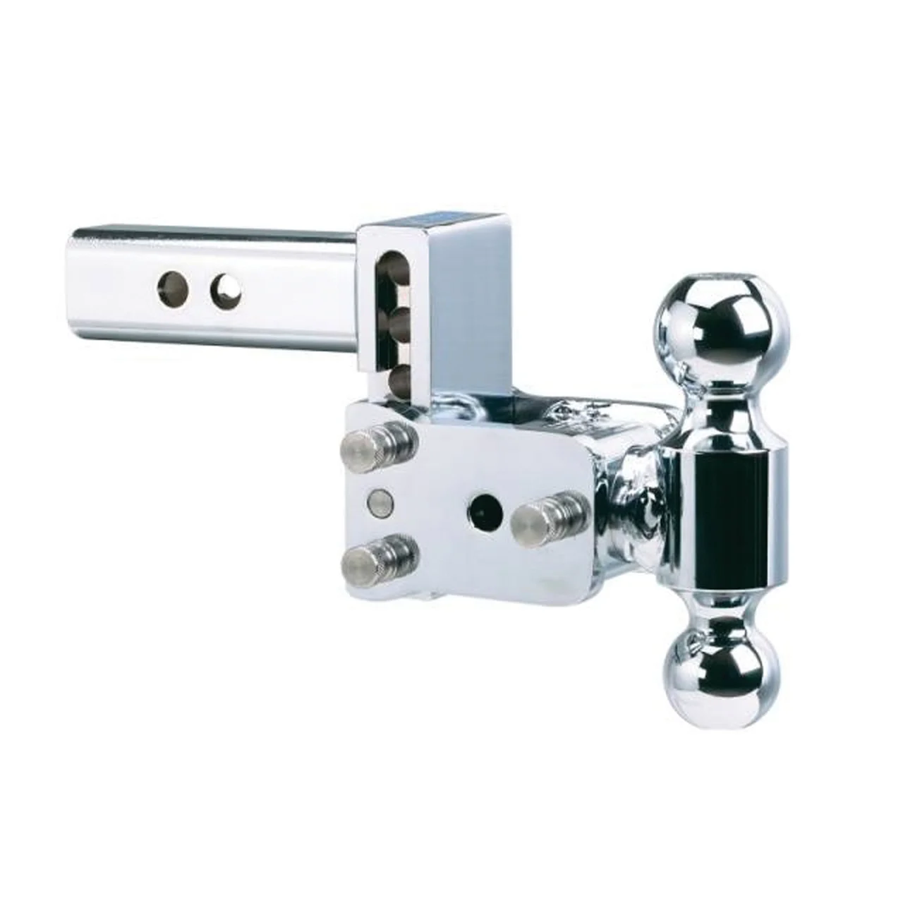 B&W Trailer Hitches TS10037C Tow and Stow Adjustable Ball Mount - 2-5/16" & 2" Ball, 5" Drop, 5.5" Rise, Chrome - TS10037C