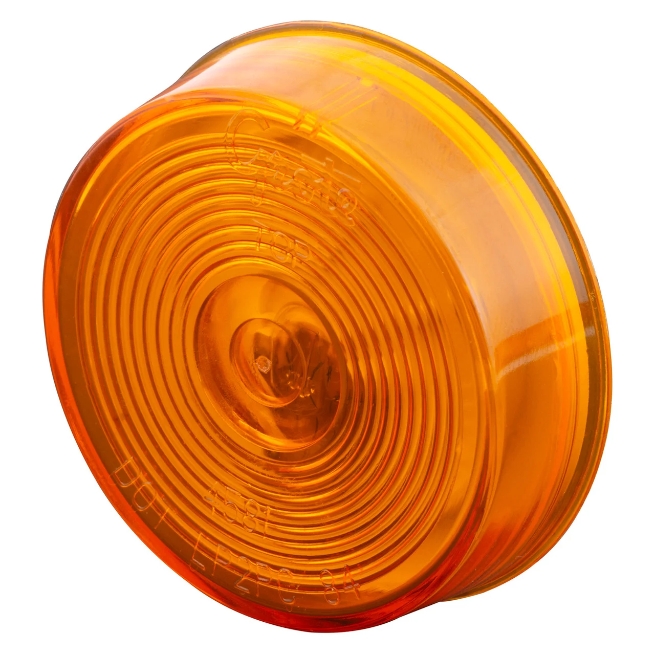 Grote 45813-5 Round 12v Clearance Marker Light With Optic Lens - 2.5", Amber (retail Packaging) - 45813-5