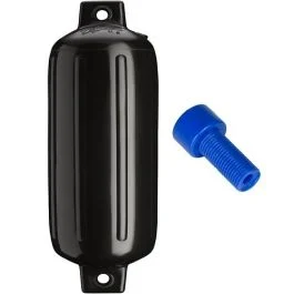 Polyform G-5 Twin Eye Fender 8.8" X 26.8" - Black W/Adapter