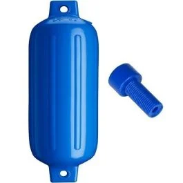 Polyform G-6 Twin Eye Fender 11" X 30" - Blue W/Adapter
