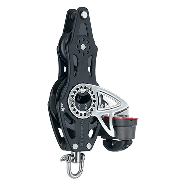 HARKEN 75mm Carbo Fiddle Rachet Block - Swivel, Becket, Cam Cleat, 2697