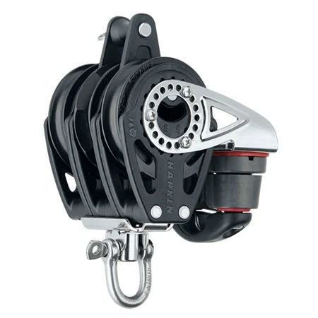 HARKEN 57mm Carbo Triple Ratchet Block with Becket and Cam, 2141