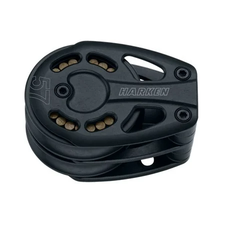HARKEN 57 mm Aluminum Black Magic Double Footblock, 3222