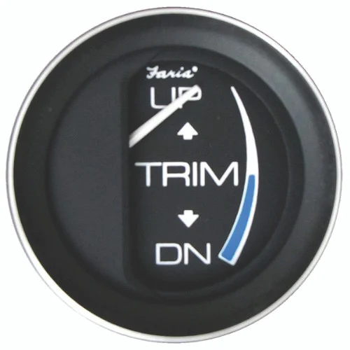 Faria 13017 Coral Trim Gauge (Mercury/Mariner/Mercruiser/Volvo DP/Yamaha 2001 and Newer) - 2", Black - 13017