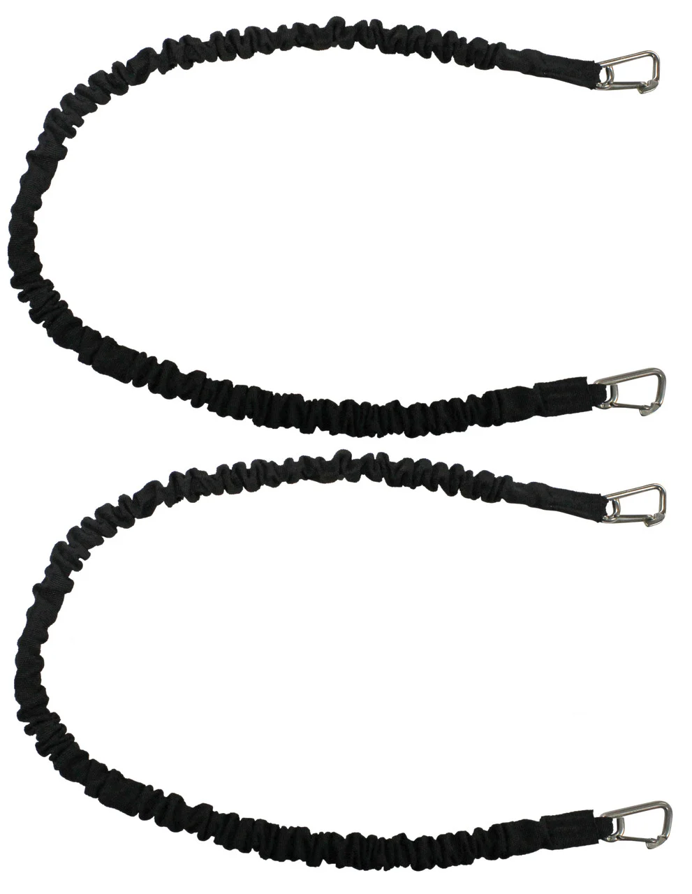 Extreme Max 3006.2774 BoatTector High-Strength Line Snubber & Storage Bungee, Value 2-Pack - 60" with Compact Hooks, Black - 3006.2774