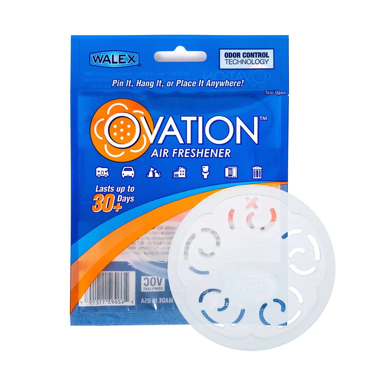 Walex OVAFFRE1 Portable Ovation Air Freshener - Fresh Scent, Single - OVAFFRE1