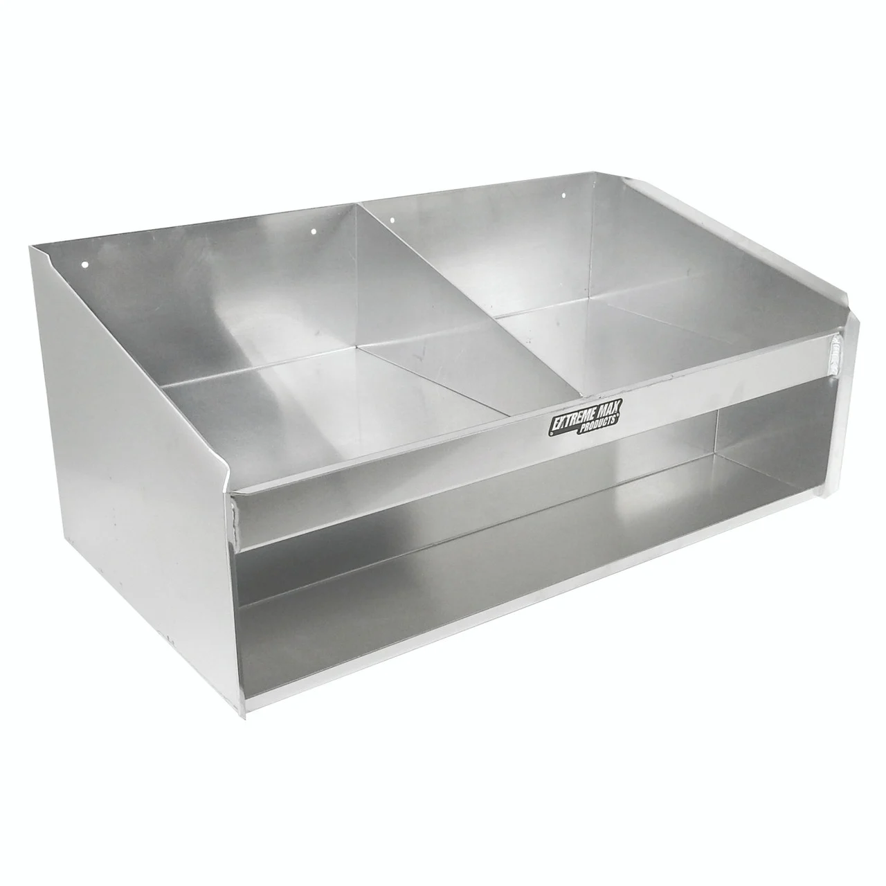 Extreme Max 5001.6038 Double Helmet Bay Aluminum Cabinet Organizer for Enclosed Race Trailer Shop Garage Storage - 5001.6038