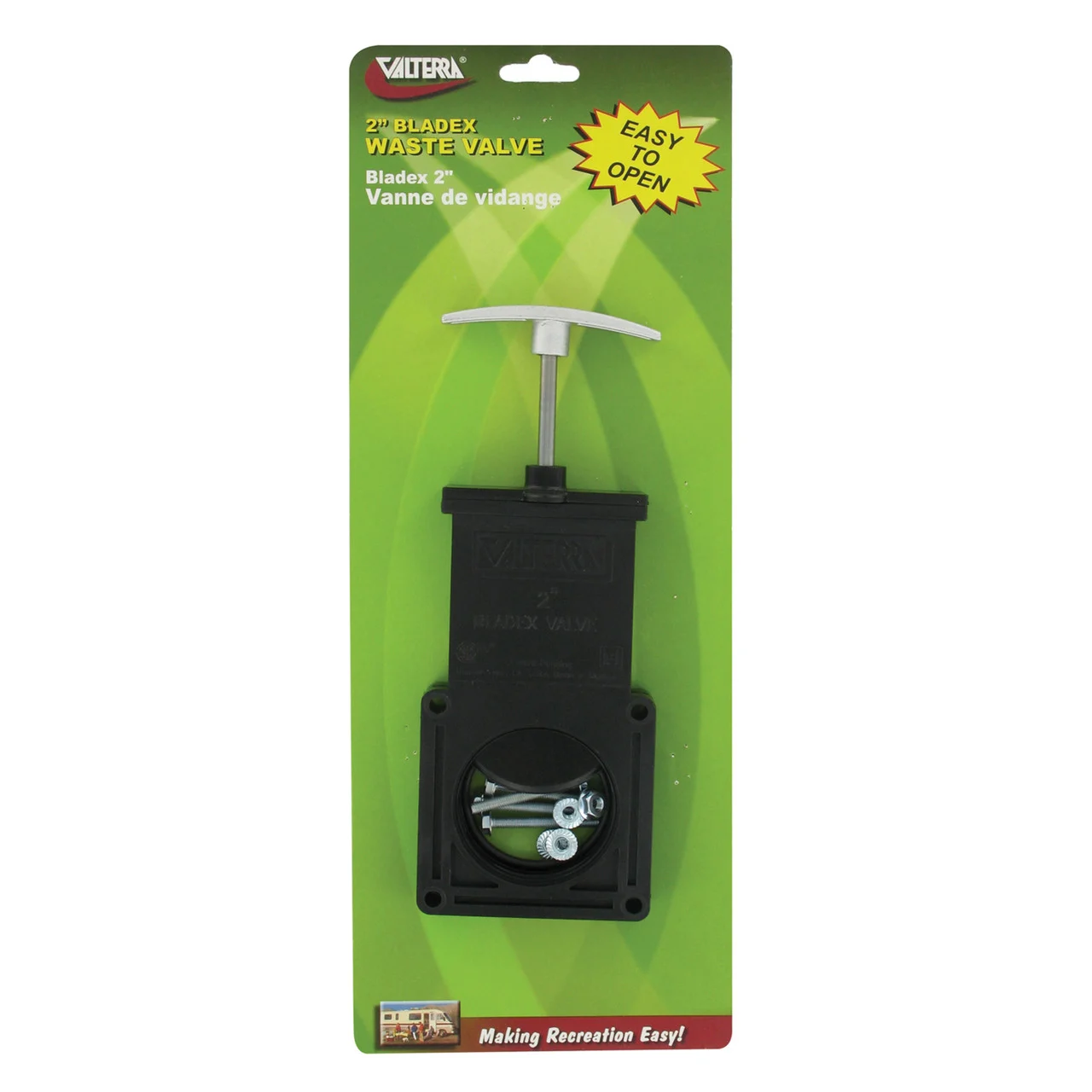 Valterra T1002VPM Bladex Waste Valve with Metal Handle - 2" - T1002VPM