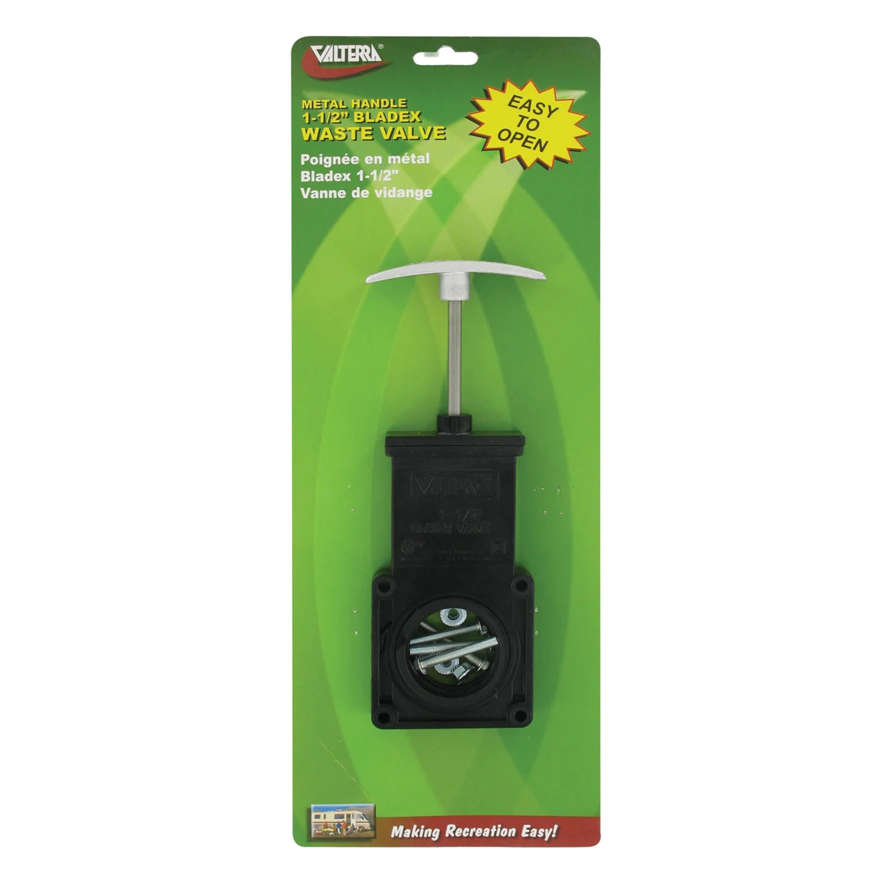 Valterra T1001VPM Bladex Waste Valve with Metal Handle - 1-1/2" - T1001VPM