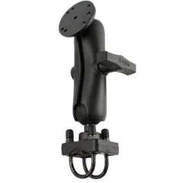 Ram Mount Double U-Bolt Rail Mount W/Round Base