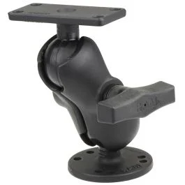Ram Mount 1.5" Ball Mount W/2.5" Round Base, Short Arm & 1.5" X 3" Plate F/Humminbird Helix 5 Only