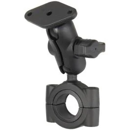 Ram Mount Ram Torque 1 1/8" - 1 1/2" Diameter Handlebar/Rail Base With B Size 1" Ball, Short Arm And Diamond Plate