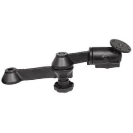 Ram Mount 12" Double Swing Arm W/2.5" Round Base - Powder Coated Marine Grade Aluminum