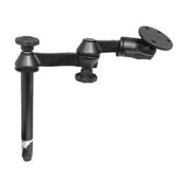 Ram Mount Double Swing Arm W/8" Male Tele-Pole - 3.68" Base