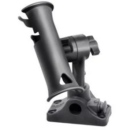 Ram Mount Ram Tube Jr. Fishing Rod Holder, Standard 4" Length Post Spline & Combo Bulkhead/Flat Surface Base W/Plunger