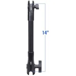 Ram Mount 14" Long Extension Pole W/1" And 1.5" Single Open Socket