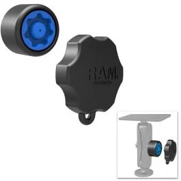 Ram Mount Mixed Combination Pin-Lock Security Knob & Key Knob F/1" Diameter B Size Arms