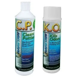 Raritan Potty Pack W/K.O. Kills Odors & C.P. Cleans Potties - 1 Of Each - 32oz Bottles