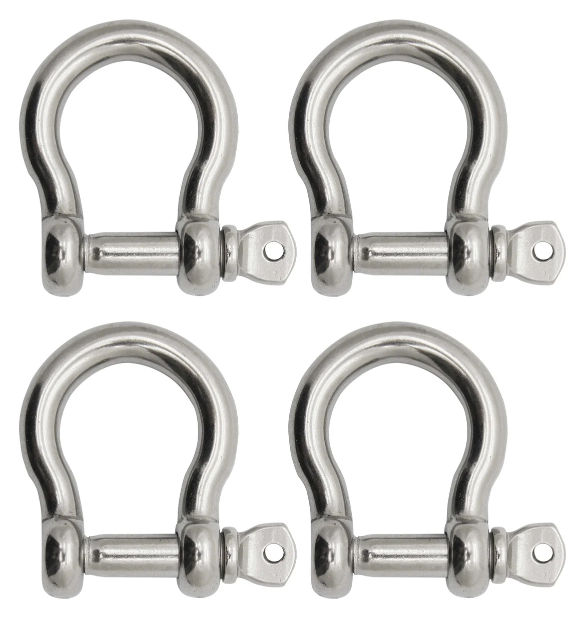 Extreme Max 3006.8309.4 BoatTector Stainless Steel Bow Shackle - 1", 4-Pack - 3006.8309.4