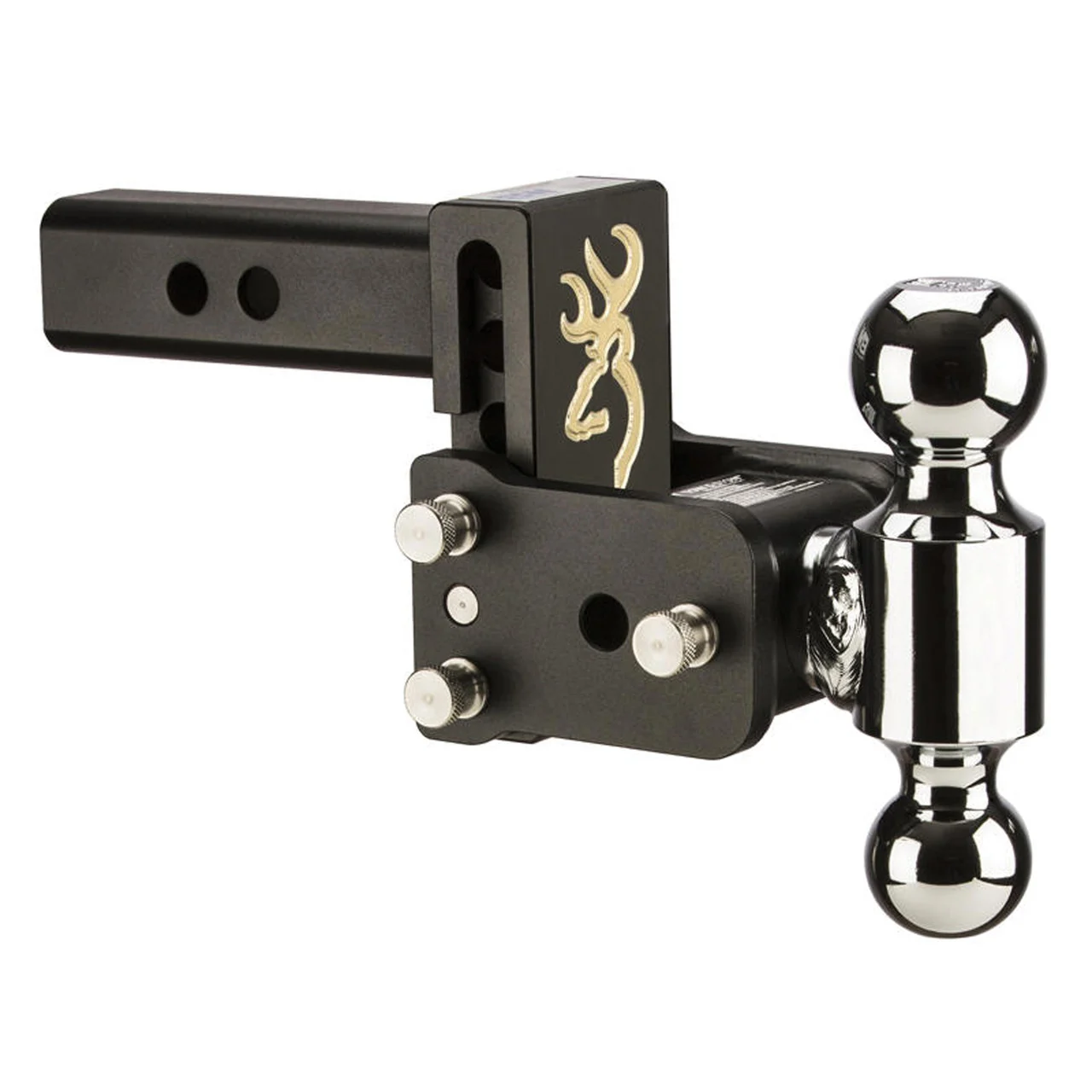 B&W Trailer Hitches TS10033BB Tow and Stow Adjustable Ball Mount - 2-5/16" & 2" Ball, 3" Drop, 3.5" Rise, Browning - TS10033BB
