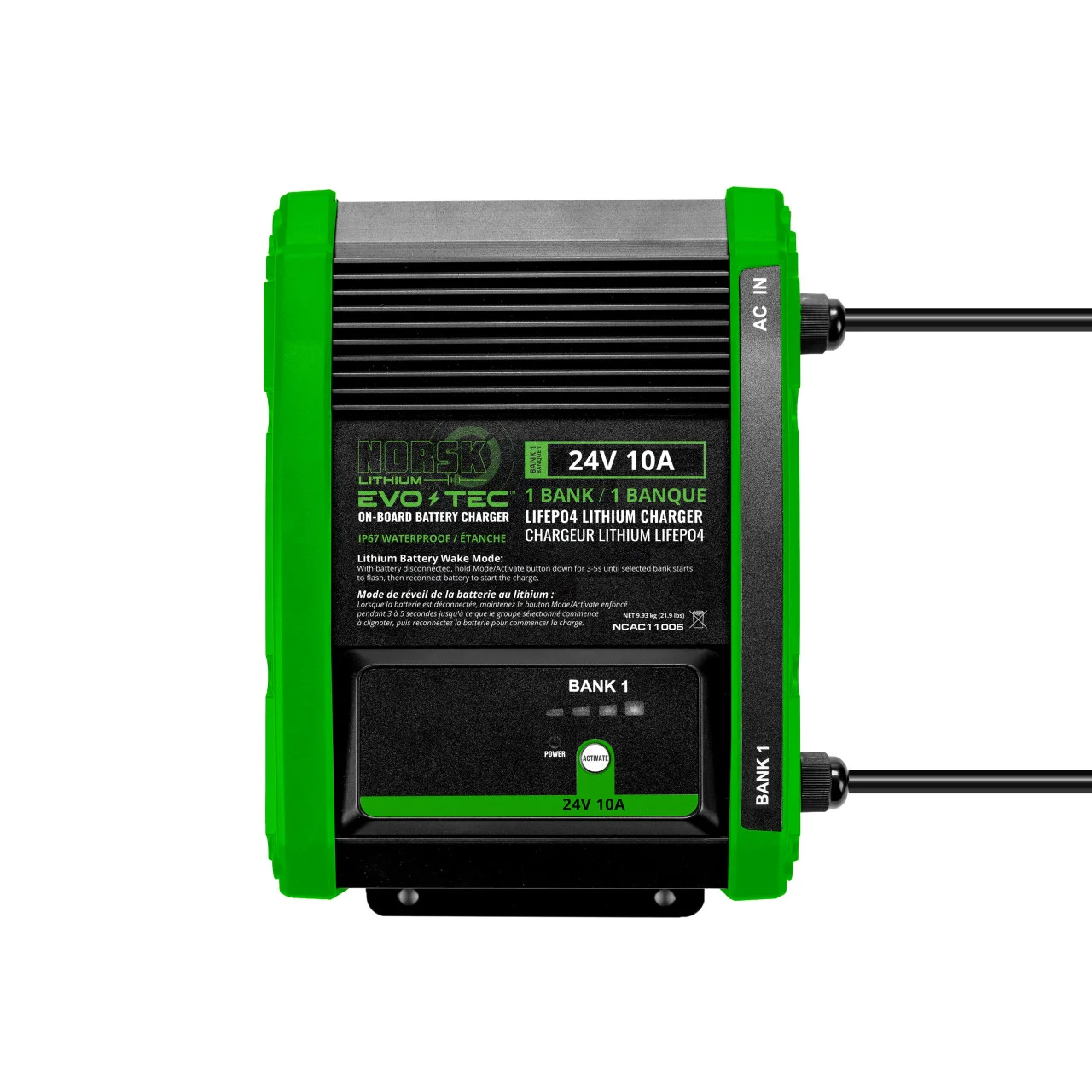 Norsk Ncac11006 Evo-tec 24v 10a " 1 Bank On-board Charger - NCAC11006