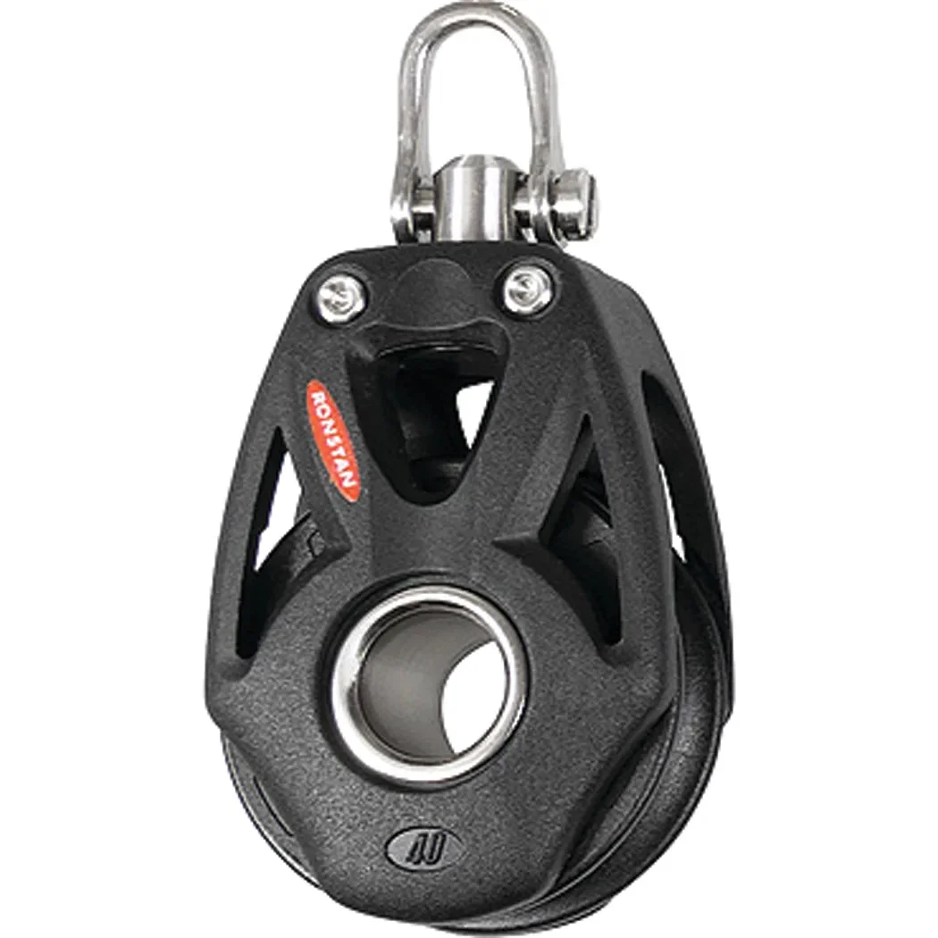 Ronstan 40 mm Orbit Block - Single, Becket, Swivel Shackle, RF48100